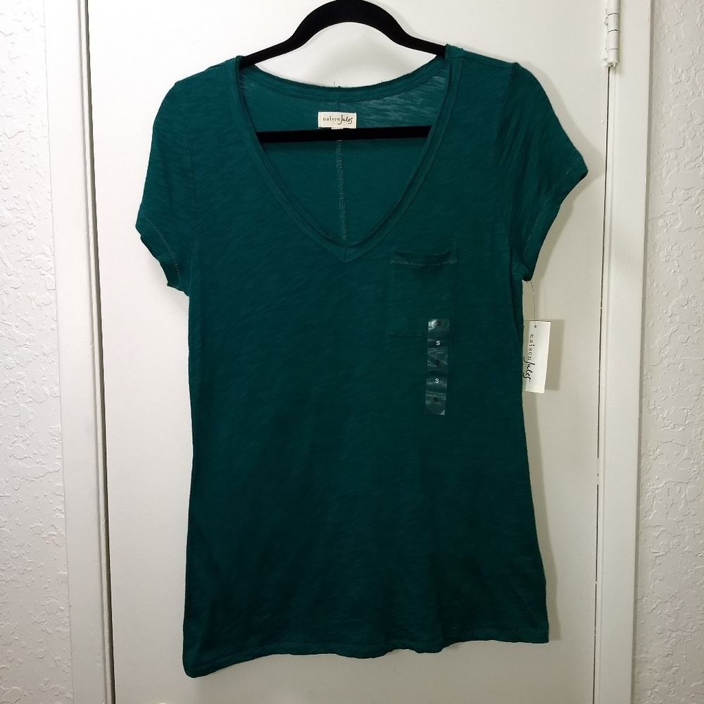 Maison Jules
V-Neck Patch-Pocket T-Shirt